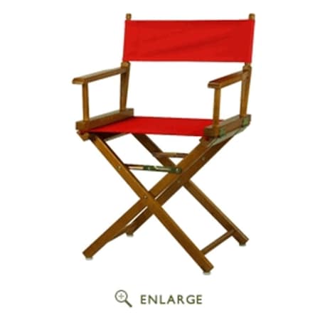 Casual Home Casual Home 200-55-021-11 18 in. Directors Chair Honey Oak Frame with Red Canvas 200-55/021-11